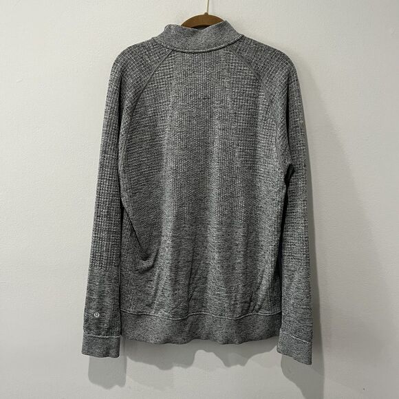 LULULEMON Engineered Warmth 1/2 Zip Pullover Men’s Medium Gray Wool Blend - Picture 2 of 6